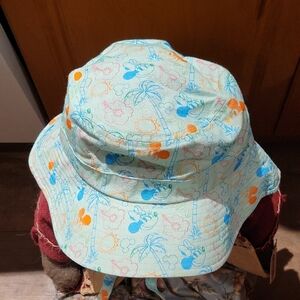NWT: Disney Parks Bucket Hat- Mickey and Minnie Sun Hat With Ties